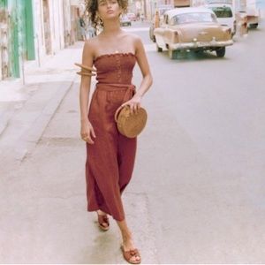 Faithfull the brand linen jumpsuit XSP